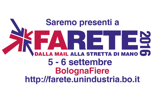 saremo presenti a farete 2016