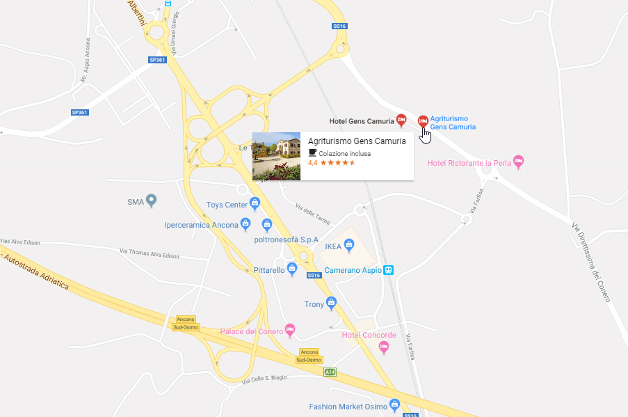 Villa Gens Camuria Mappa location