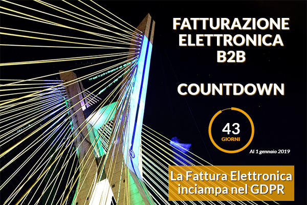 Fatturazione Elettronica B2B Countdown - GDPR